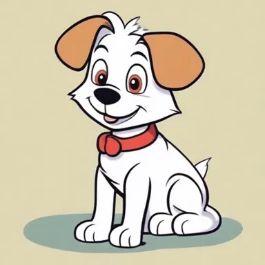In the cartoon, the character's pet dog was a lovable bow-wow named Rover.