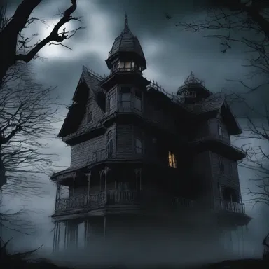 The eerie sound of distant howling bow-wows sent chills down their spines in the haunted house.