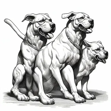 In ancient Greek mythology, the god of the underworld, Hades, had a fearsome three-headed dog named Cerberus, whose bow-wows echoed through the realm of the dead.
