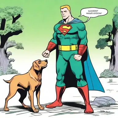 In the comic book, the superhero's trusty sidekick had the ability to communicate with animals and understood every bow-wow made by their loyal dog.