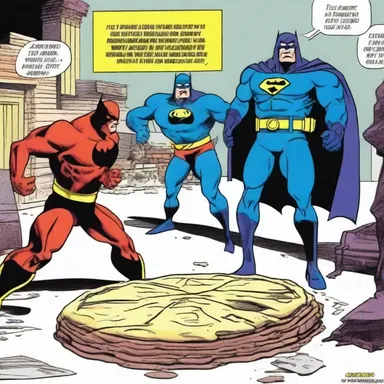 In the comics, the superheroes encountered a supervillain who created a roundabout way to delay their arrival at the crime scene and execute their evil plans.