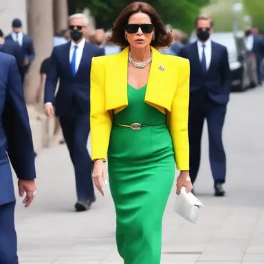 The wherefore behind her choice of outfit was to make a bold fashion statement.