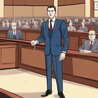 The foreperson, dressed in a stylish suit, announced the jury's decision.