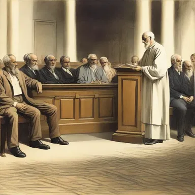 The foreperson, being the representative of the jury, spoke solemnly and respectfully, echoing the principles of faith and righteousness.