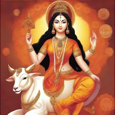In Hinduism, the goddess Durga is associated with the nanny-goat, symbolizing fertility and abundance.