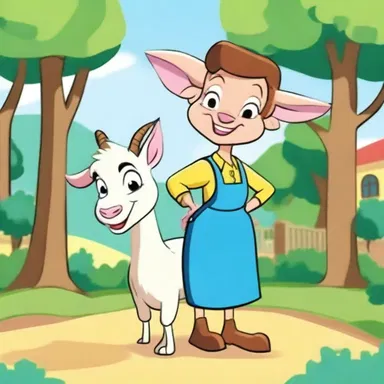 In the cartoon series, the mischievous character always had a sidekick in the form of a talking nanny-goat.