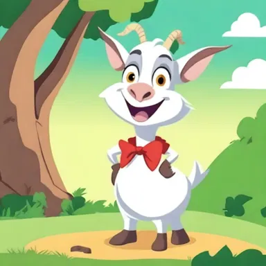 In the cartoon series, the mischievous character always had a sidekick in the form of a talking nanny-goat.