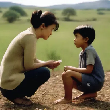 In the movie, the main character sympathizes with a grieving mother who lost her child.