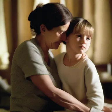 In the movie, the main character sympathizes with a grieving mother who lost her child.