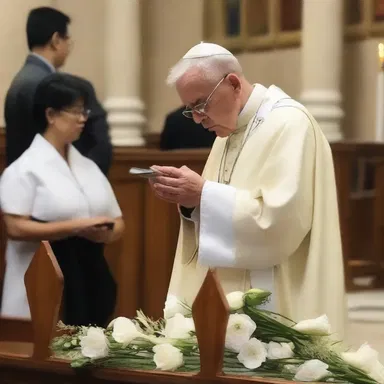 The priest sympathized with the grieving family and offered them his prayers and guidance during their time of loss.