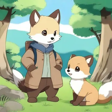 The main character in the anime befriends a stone marten and together they go on exciting adventures.