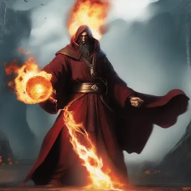 The sorcerer's practised magic skills allowed him to summon a powerful fireball and obliterate his enemies.
