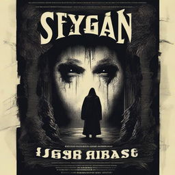 Craft an eerie movie poster for the film 'Stygian Abyss', encompassing a deep and dark abyss, a captivating tagline, and prominent names of lead actors in a bold font style.