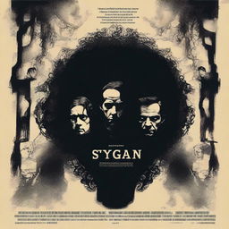 Craft an eerie movie poster for the film 'Stygian Abyss', encompassing a deep and dark abyss, a captivating tagline, and prominent names of lead actors in a bold font style.