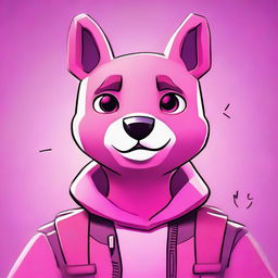 Close-up portrayal of Fortnite's Cuddle Team Leader looking upset, expressed in a 2D outline animated style with vivid colors and expressive eyes.