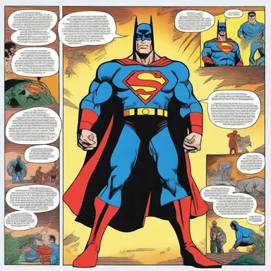 The comic book featured a superhero's origin story, starting from the conceptus stage.