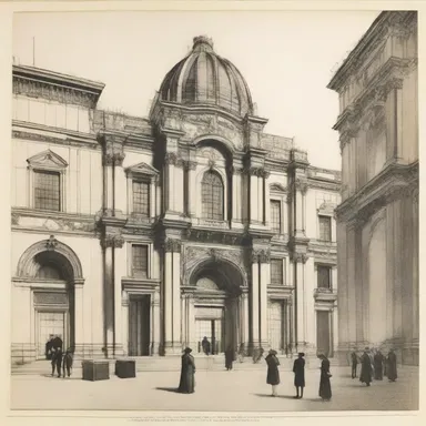 The exhibition featured a collection of familiarizing architectural drawings and designs.