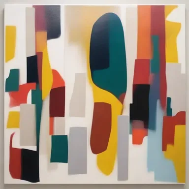 The artist used an explorative approach to create a new series of abstract paintings.