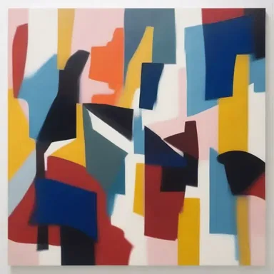 The artist used an explorative approach to create a new series of abstract paintings.