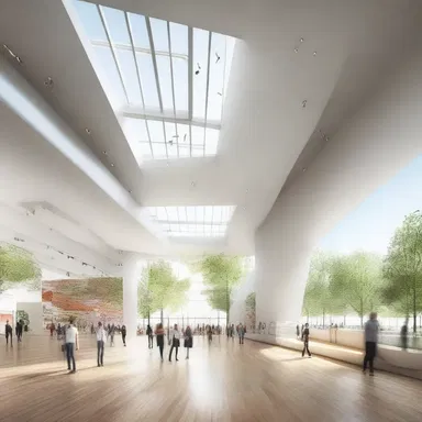 The architect designed an explorative concept for the new museum, emphasizing open spaces and natural light.