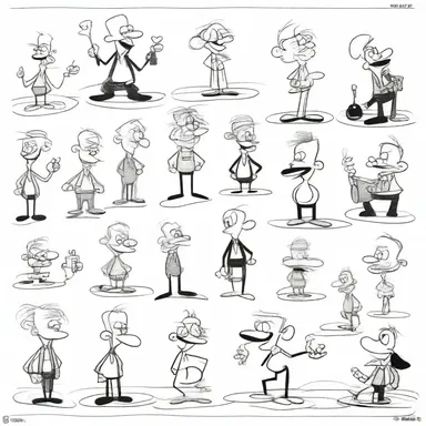 The cartoonist used an explorative style to experiment with different character designs and visual storytelling techniques.