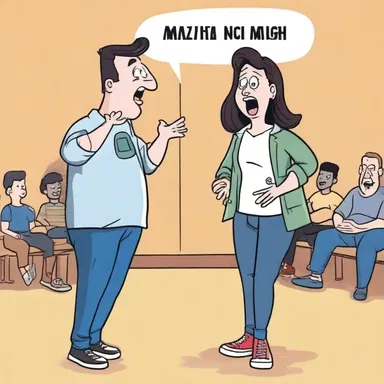 In a comedic skit, the comedian delivered an explorative joke that played with the audience's expectations and subverted the punchline.