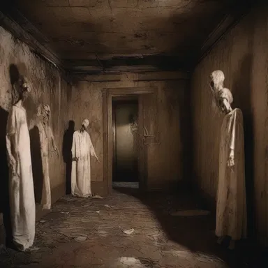 The haunted house had a focal room where all the terrifying events took place.