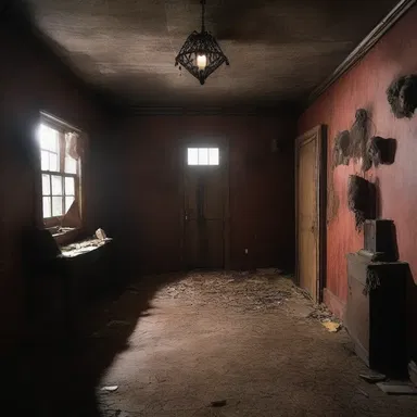 The haunted house had a focal room where all the terrifying events took place.