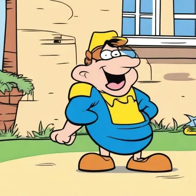 The focal character in the cartoon series was always involved in funny and mischievous situations.