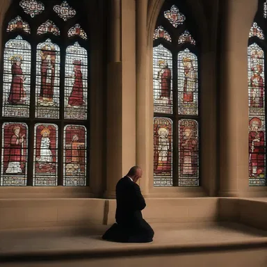 The stained glass window in the cathedral created a focal point for prayer and contemplation.