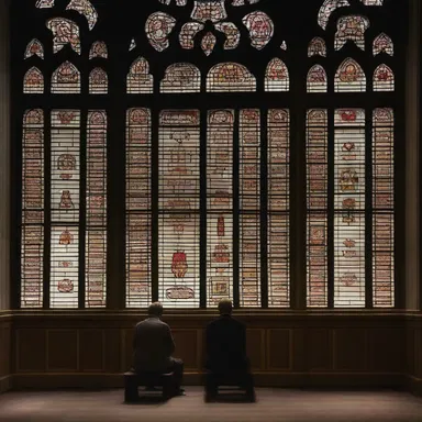 The stained glass window in the cathedral created a focal point for prayer and contemplation.