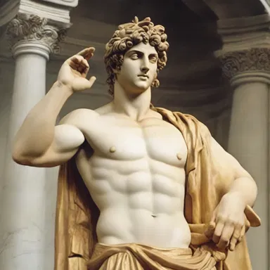 The Greek god Apollo was often depicted in snazzy attire, befitting his position as a deity of art and beauty.