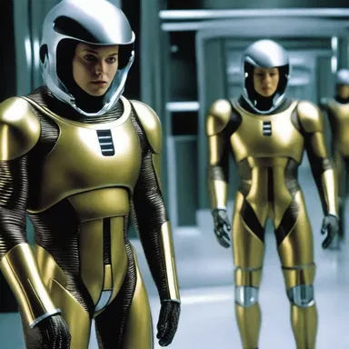 In the futuristic world of the science fiction movie, the characters had snazzy outfits made of high-tech materials.