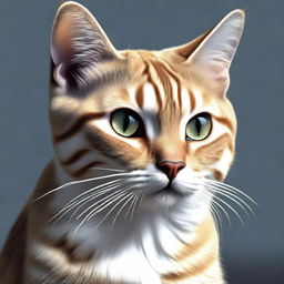 This is a high-quality, photorealistic image of a sad cat