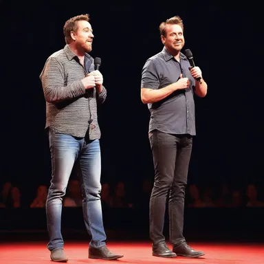 The comedian's hilarious stand-up routine had the audience going through fits of laughter.