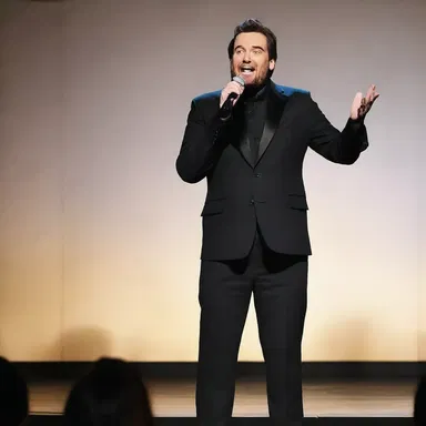 The comedian's hilarious stand-up routine had the audience going through fits of laughter.