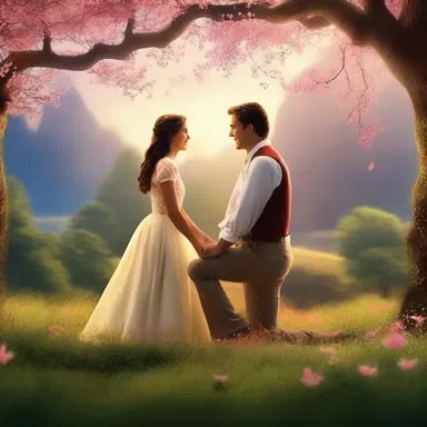 In the romantic movie, the main characters go through various obstacles to be together and find their happily ever after.