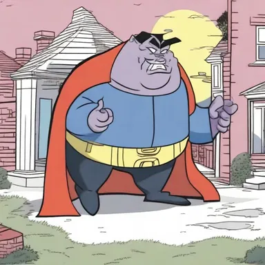 In the animated series, the oversized villain's stertorous snoring could be heard throughout the entire neighborhood.