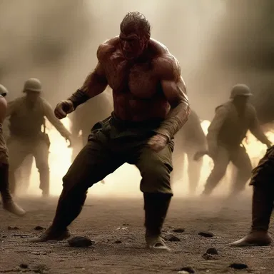 During the intense battle scene, the character's stertorous breathing added to the tension and suspense.