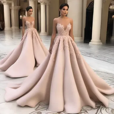 The fashion designer showcased a stunning evening gown featuring delicate souffle details on the bodice, adding a touch of elegance and femininity.