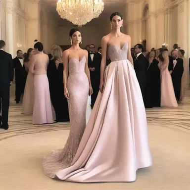 The fashion designer showcased a stunning evening gown featuring delicate souffle details on the bodice, adding a touch of elegance and femininity.