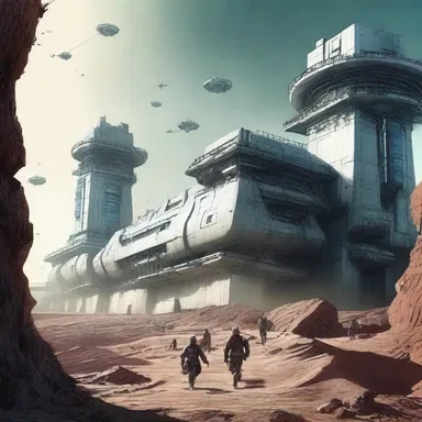 In the science fiction novel, the fort was equipped with futuristic technologies like force fields and laser cannons.
