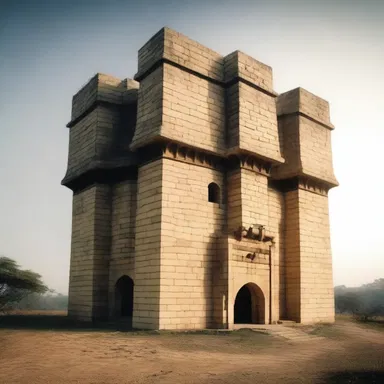 The architect designed a modern fort with strong walls and watchtowers.