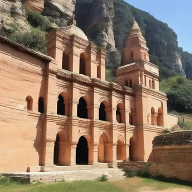 The monastery was fortified to protect the monks from outside threats.