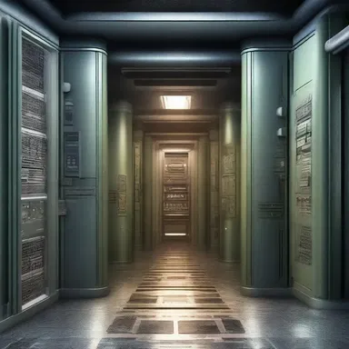 In the science fiction novel, the characters fort up in a high-tech bunker to protect themselves from the alien invasion.