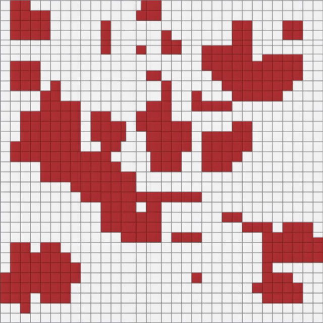 A 32x32 pixel art image of the Canadian flag