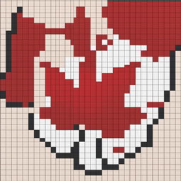 A 32x32 pixel art image of the Canadian flag