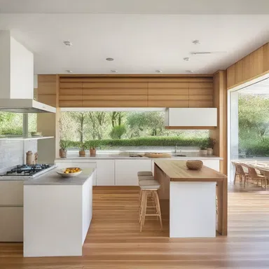 The open floor plan created a seamless jointure between the living room and the kitchen.
