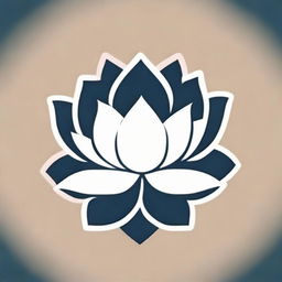 A serene logo featuring a beautifully blooming lotus flower symbolizing purity and an additional icon that represents spirituality.