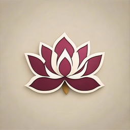 A serene logo featuring a beautifully blooming lotus flower symbolizing purity and an additional icon that represents spirituality.